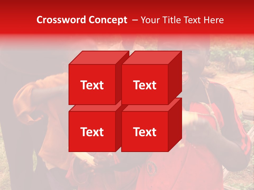 Black Mouth Open Kids PowerPoint Template