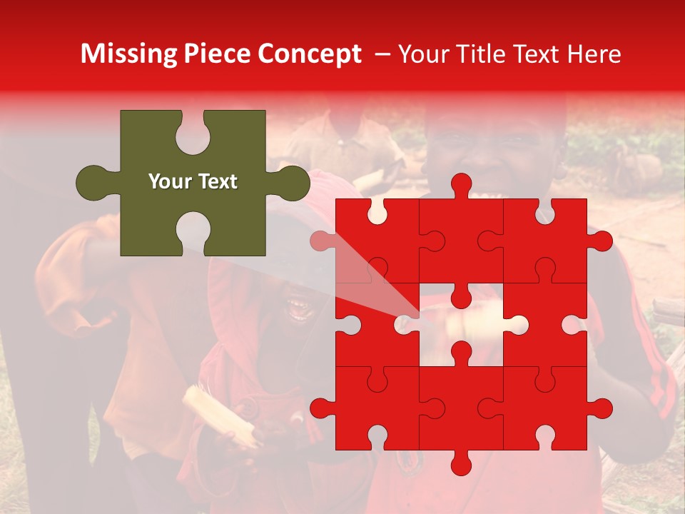 Black Mouth Open Kids PowerPoint Template