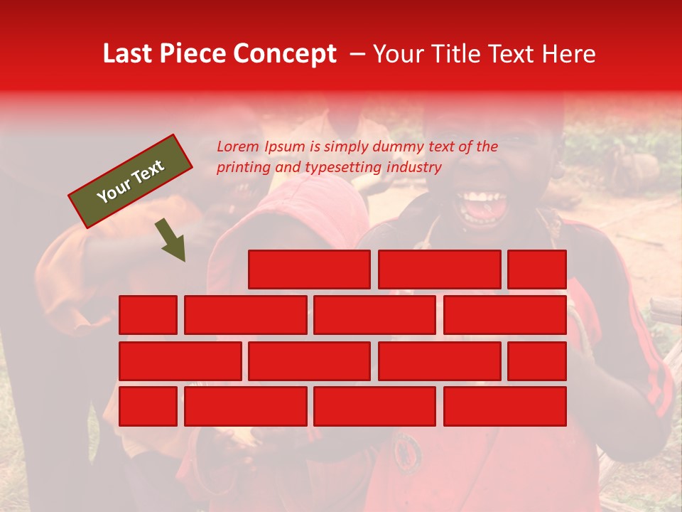 Black Mouth Open Kids PowerPoint Template