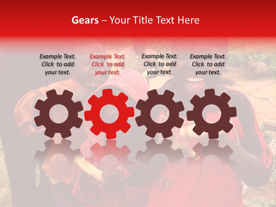 Black Mouth Open Kids PowerPoint Template