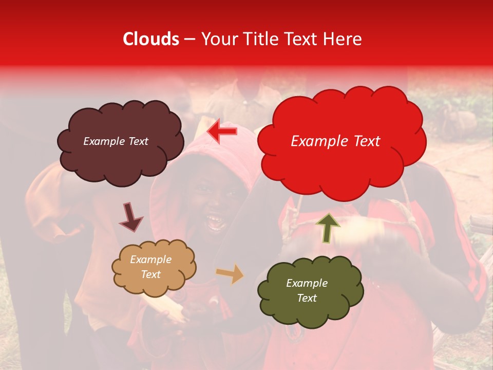 Black Mouth Open Kids PowerPoint Template