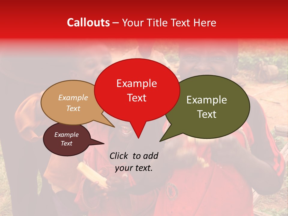 Black Mouth Open Kids PowerPoint Template