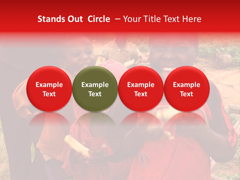 Black Mouth Open Kids PowerPoint Template