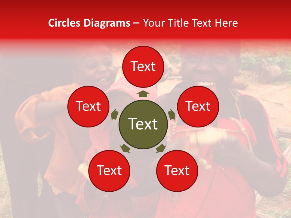 Black Mouth Open Kids PowerPoint Template