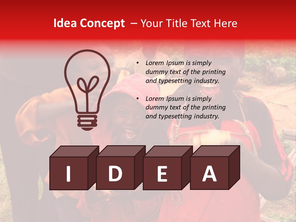 Black Mouth Open Kids PowerPoint Template