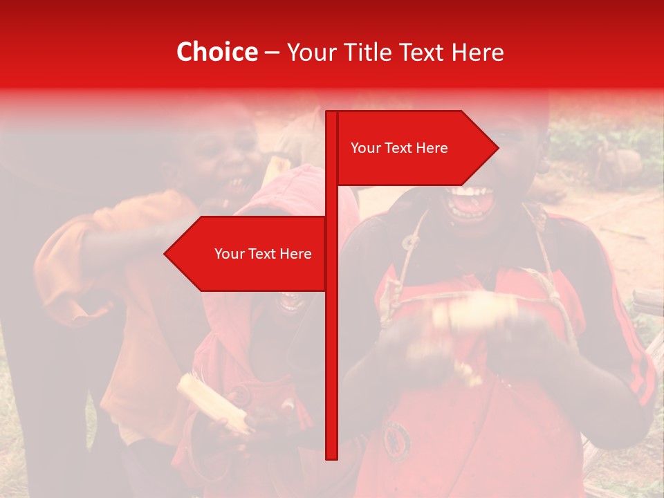 Black Mouth Open Kids PowerPoint Template