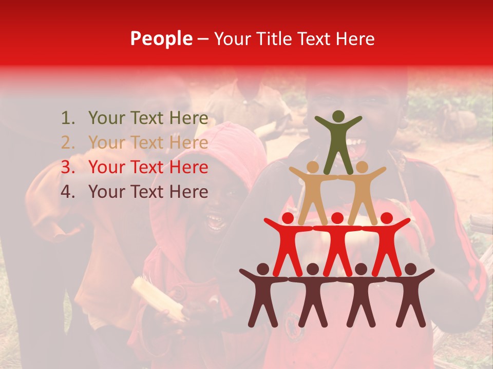 Black Mouth Open Kids PowerPoint Template