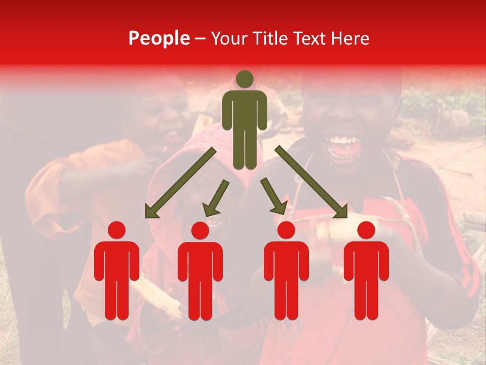 Black Mouth Open Kids PowerPoint Template