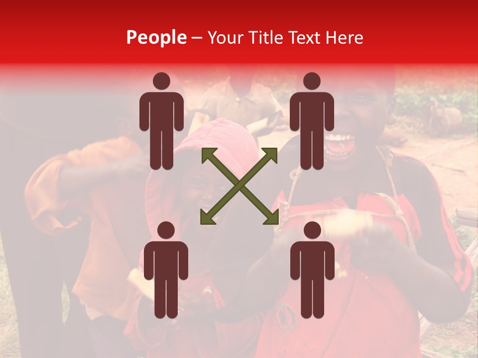 Black Mouth Open Kids PowerPoint Template