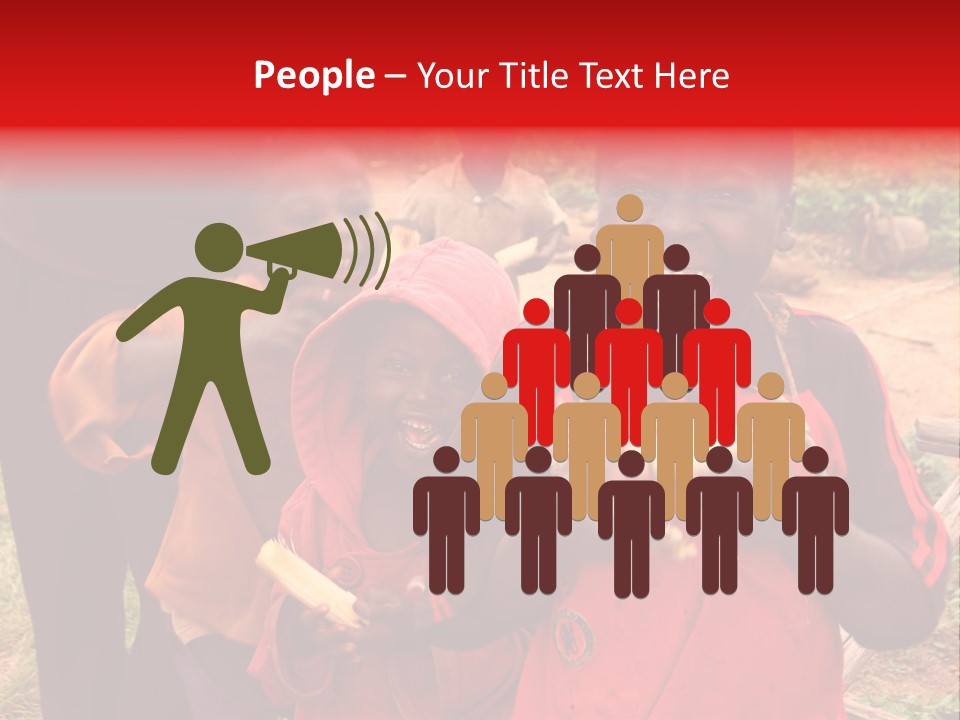 Black Mouth Open Kids PowerPoint Template