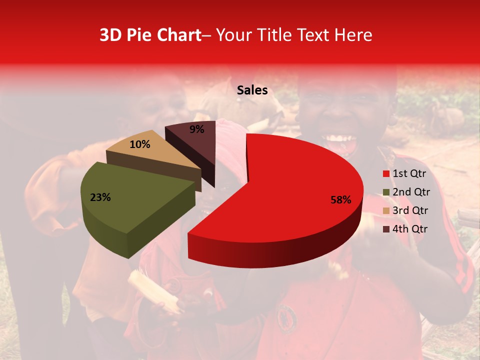 Black Mouth Open Kids PowerPoint Template