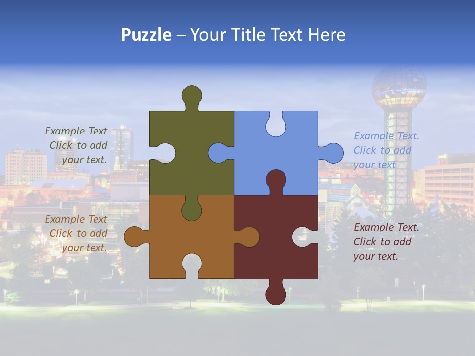 Sun Sphere Daytime Office Buildings PowerPoint Template