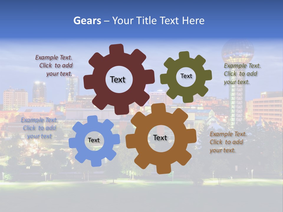 Sun Sphere Daytime Office Buildings PowerPoint Template