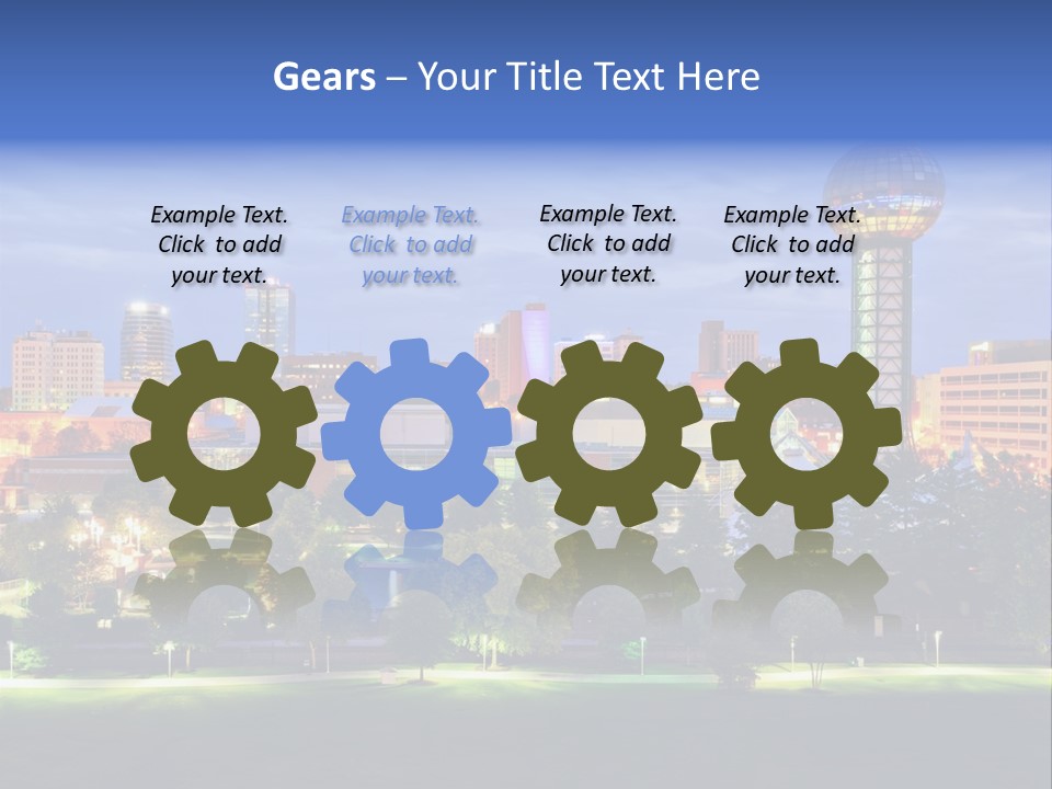 Sun Sphere Daytime Office Buildings PowerPoint Template