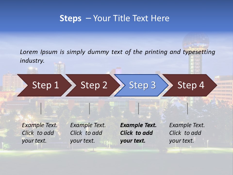 Sun Sphere Daytime Office Buildings PowerPoint Template