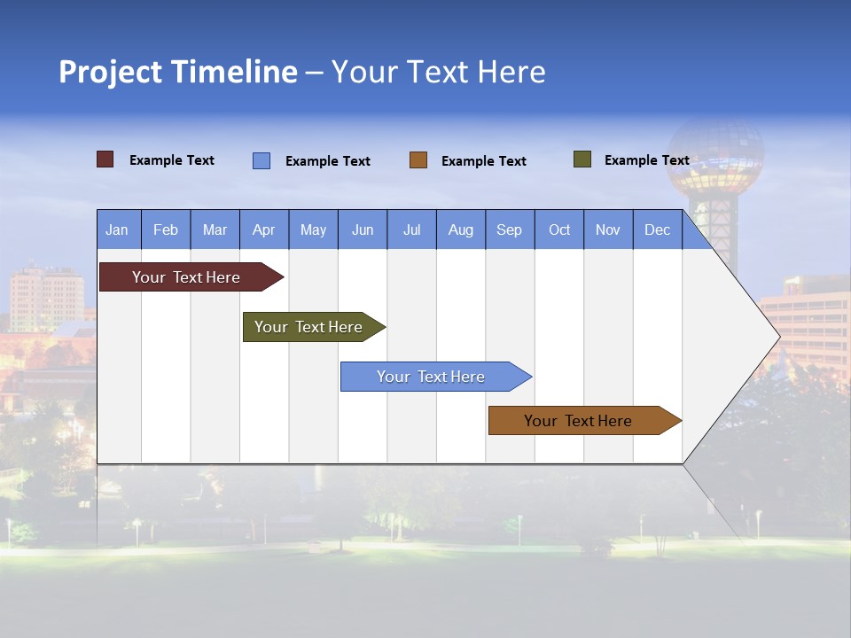Sun Sphere Daytime Office Buildings PowerPoint Template