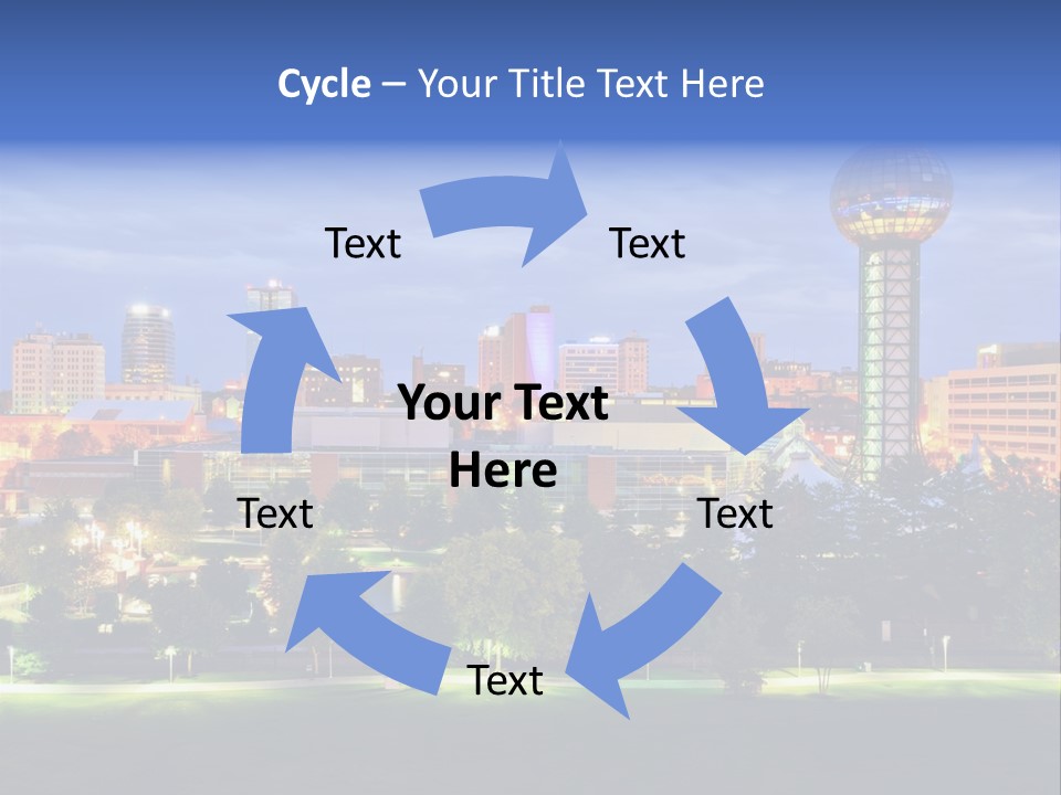 Sun Sphere Daytime Office Buildings PowerPoint Template