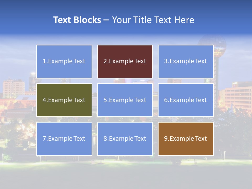 Sun Sphere Daytime Office Buildings PowerPoint Template
