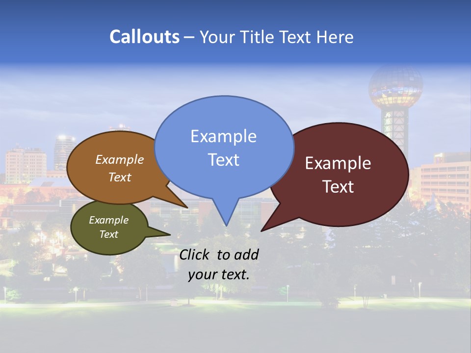 Sun Sphere Daytime Office Buildings PowerPoint Template