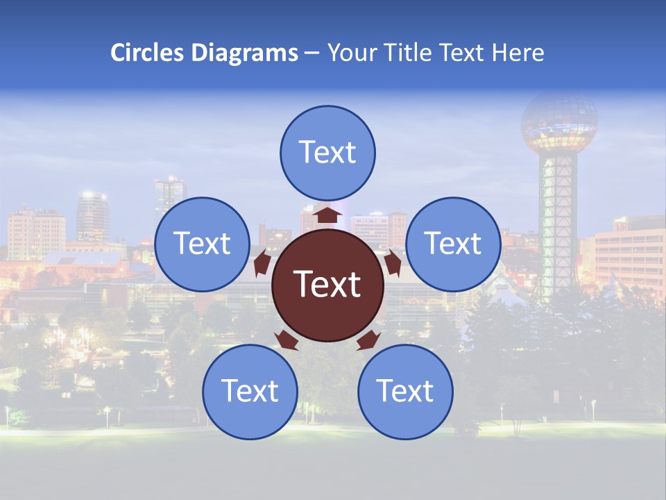 Sun Sphere Daytime Office Buildings PowerPoint Template