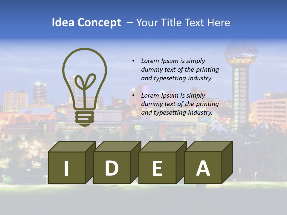 Sun Sphere Daytime Office Buildings PowerPoint Template