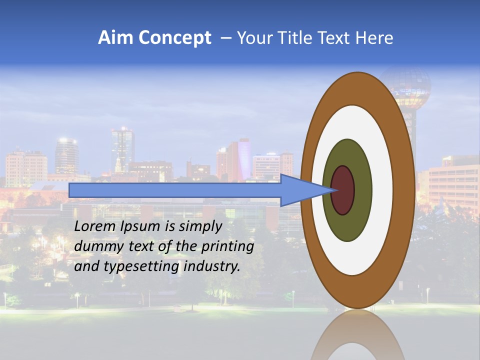 Sun Sphere Daytime Office Buildings PowerPoint Template