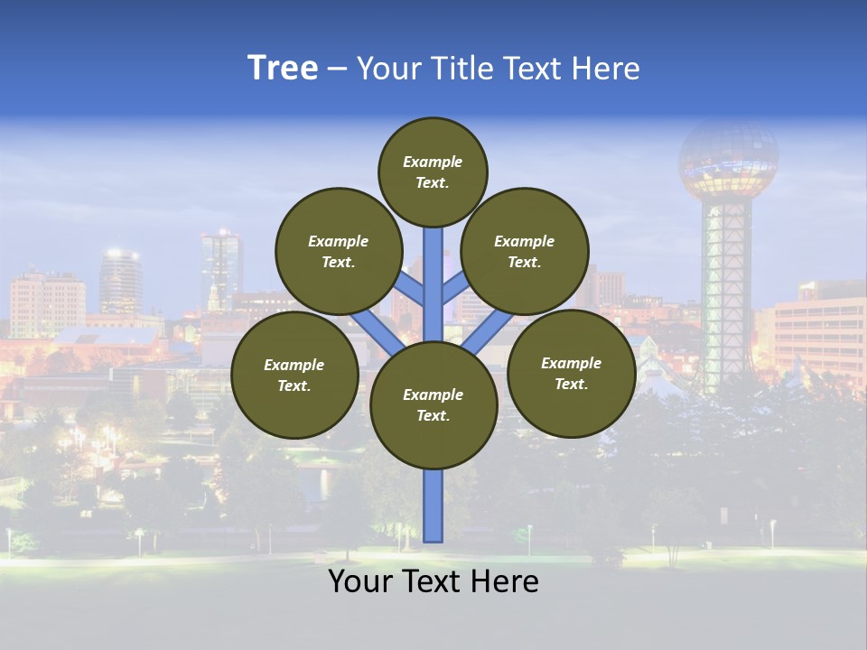 Sun Sphere Daytime Office Buildings PowerPoint Template