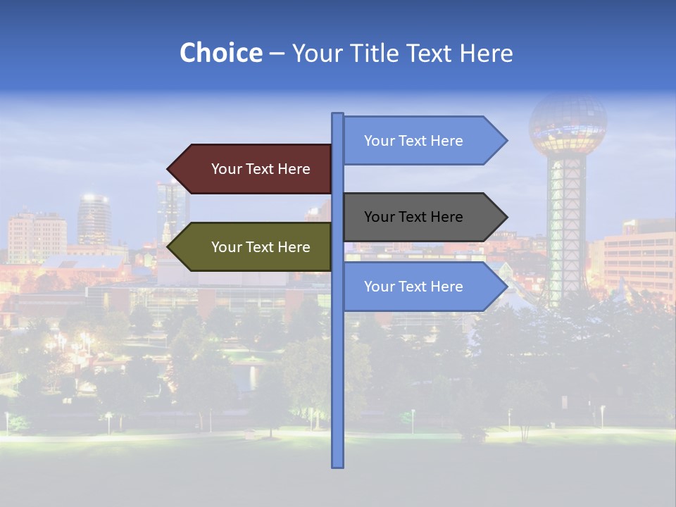 Sun Sphere Daytime Office Buildings PowerPoint Template