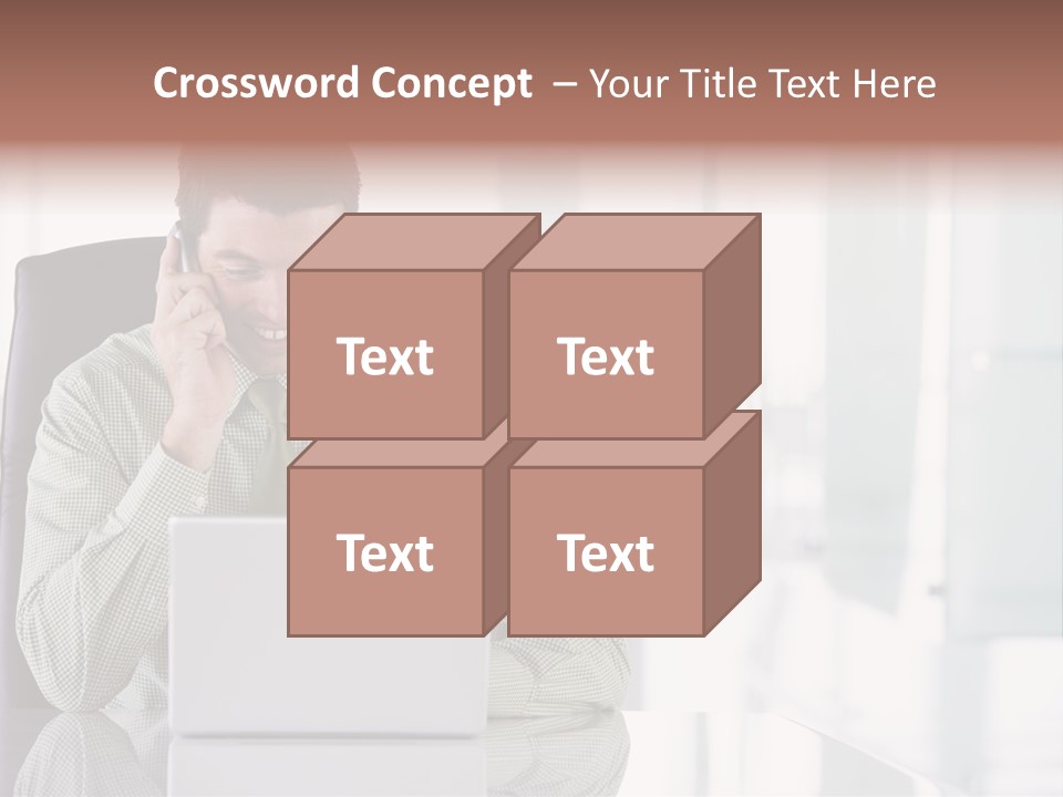 Day Sit Computer PowerPoint Template