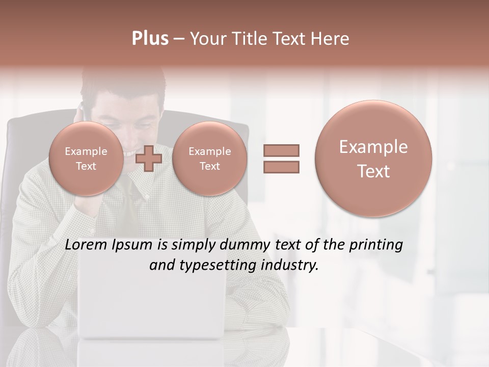 Day Sit Computer PowerPoint Template