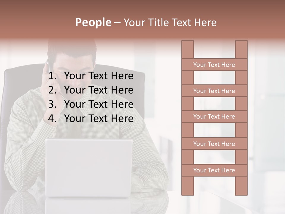 Day Sit Computer PowerPoint Template