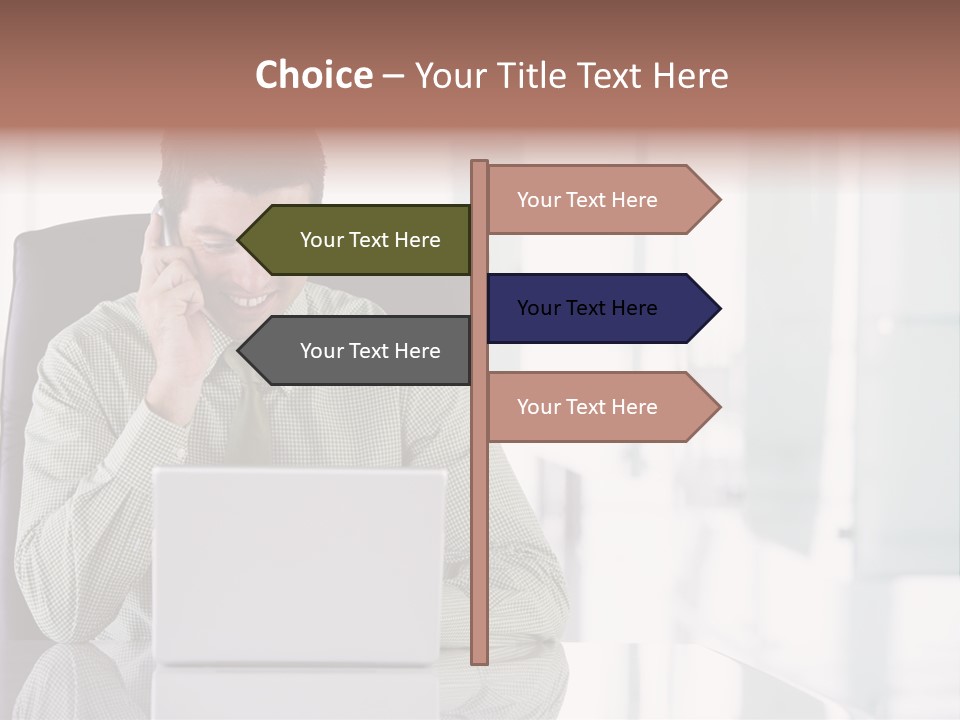 Day Sit Computer PowerPoint Template