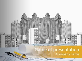 Draw Writing Instrument Estate PowerPoint Template