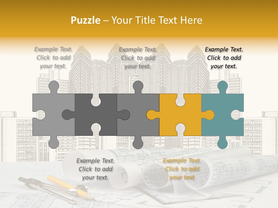 Draw Writing Instrument Estate PowerPoint Template