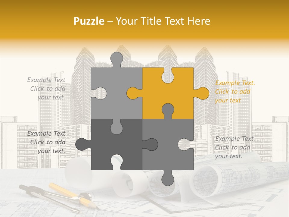 Draw Writing Instrument Estate PowerPoint Template