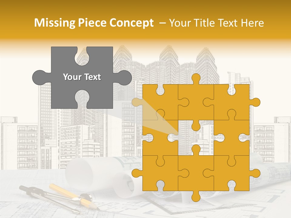 Draw Writing Instrument Estate PowerPoint Template