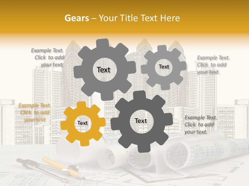 Draw Writing Instrument Estate PowerPoint Template