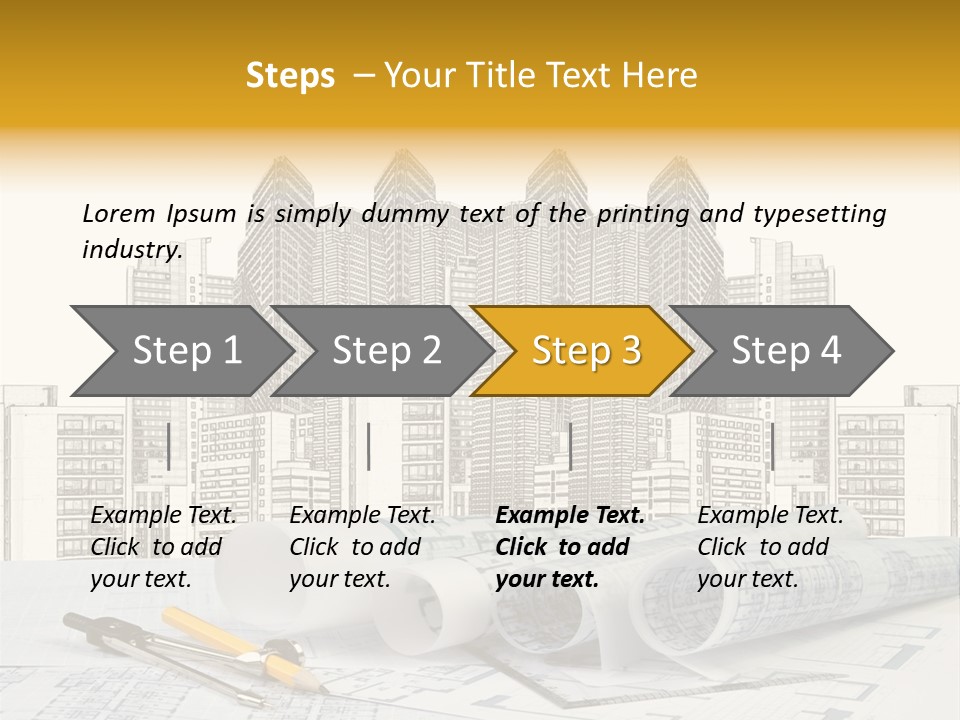 Draw Writing Instrument Estate PowerPoint Template