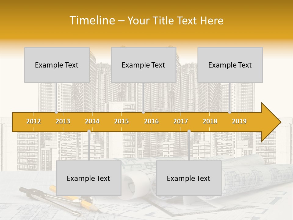 Draw Writing Instrument Estate PowerPoint Template