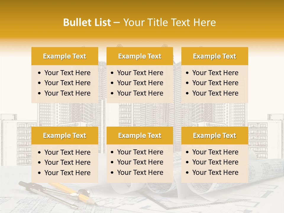 Draw Writing Instrument Estate PowerPoint Template
