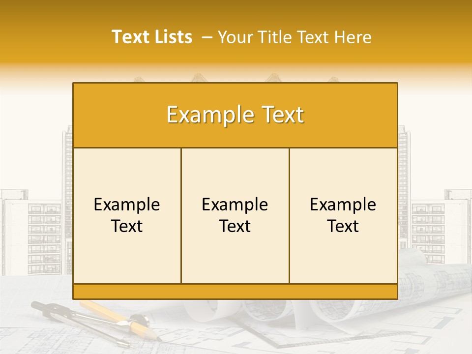 Draw Writing Instrument Estate PowerPoint Template