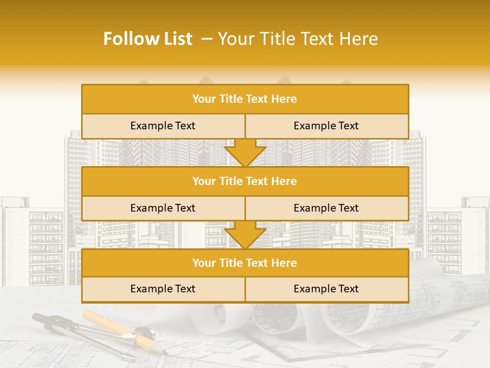 Draw Writing Instrument Estate PowerPoint Template