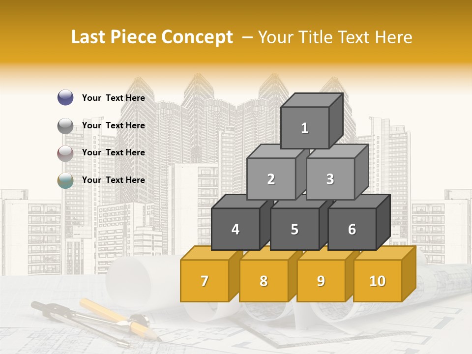 Draw Writing Instrument Estate PowerPoint Template