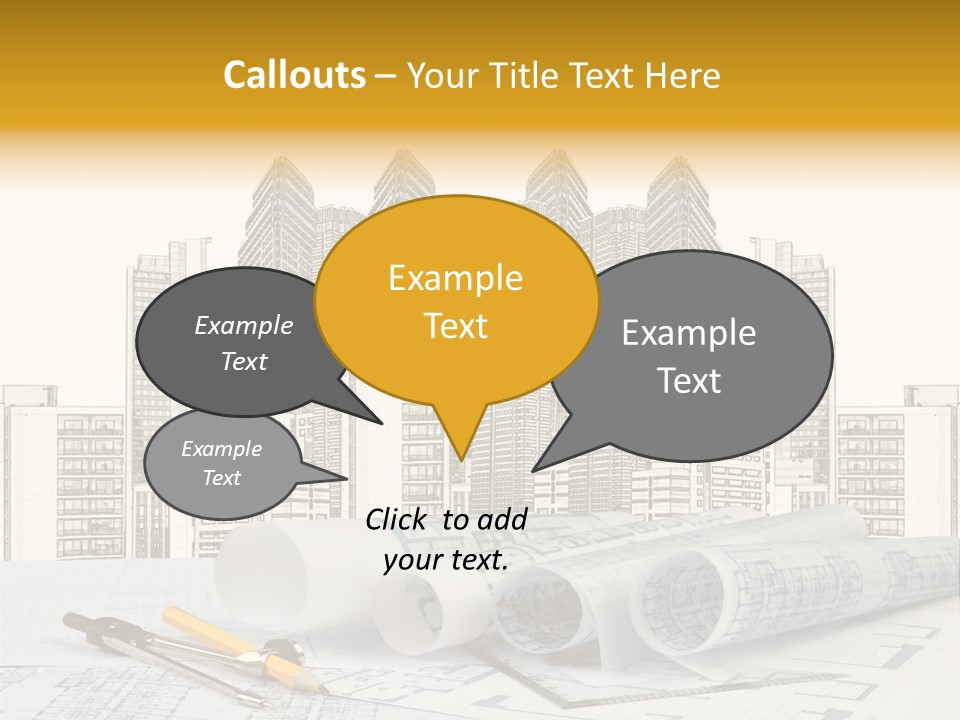 Draw Writing Instrument Estate PowerPoint Template