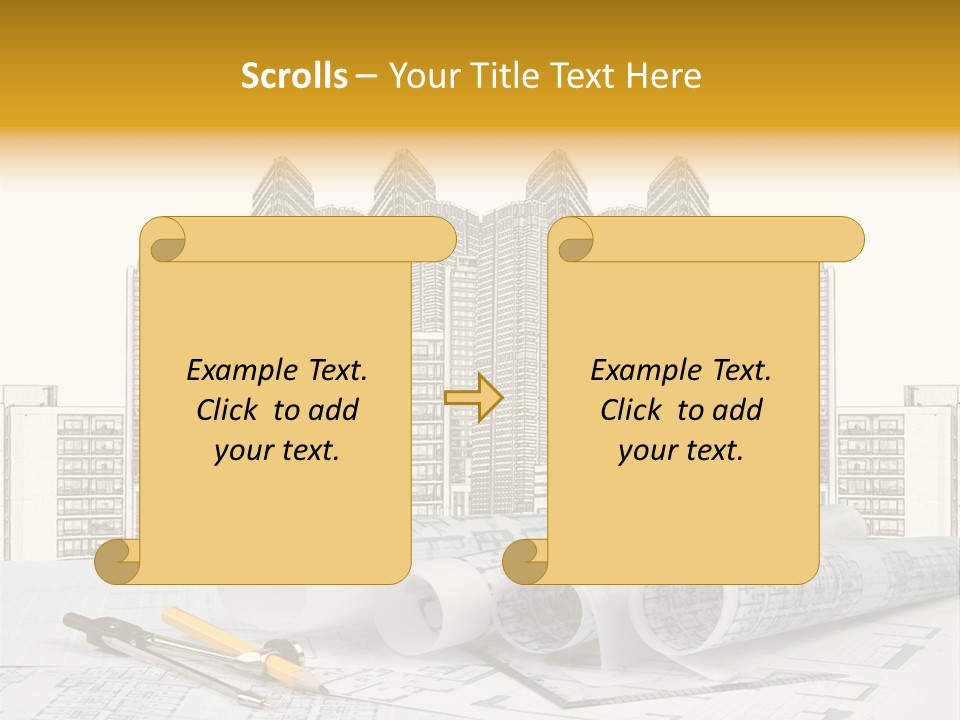 Draw Writing Instrument Estate PowerPoint Template
