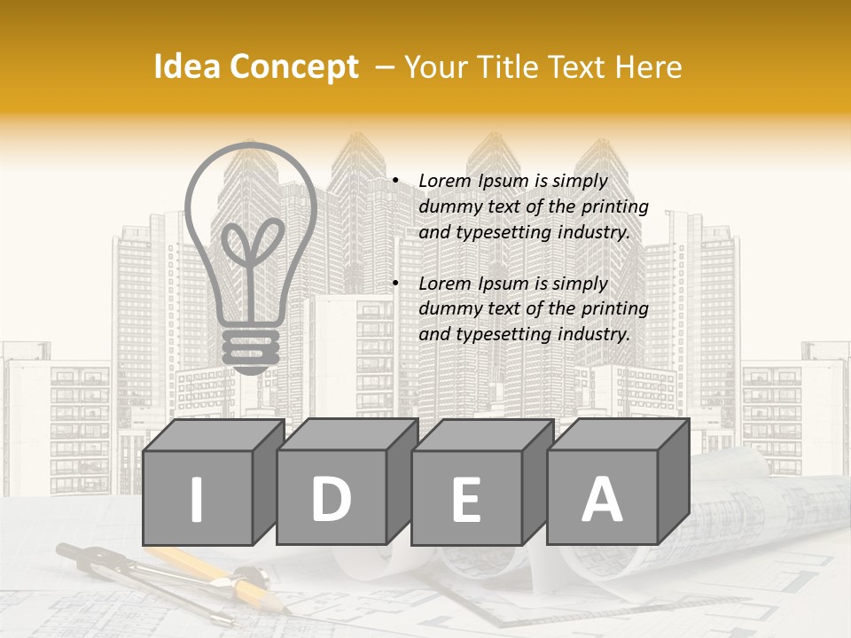 Draw Writing Instrument Estate PowerPoint Template