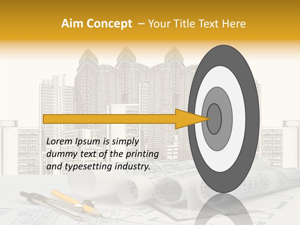 Draw Writing Instrument Estate PowerPoint Template