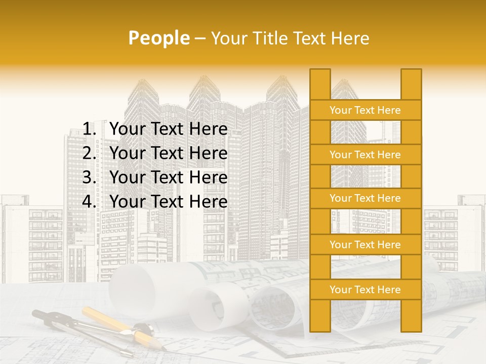Draw Writing Instrument Estate PowerPoint Template
