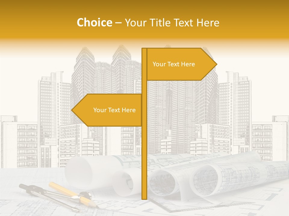Draw Writing Instrument Estate PowerPoint Template