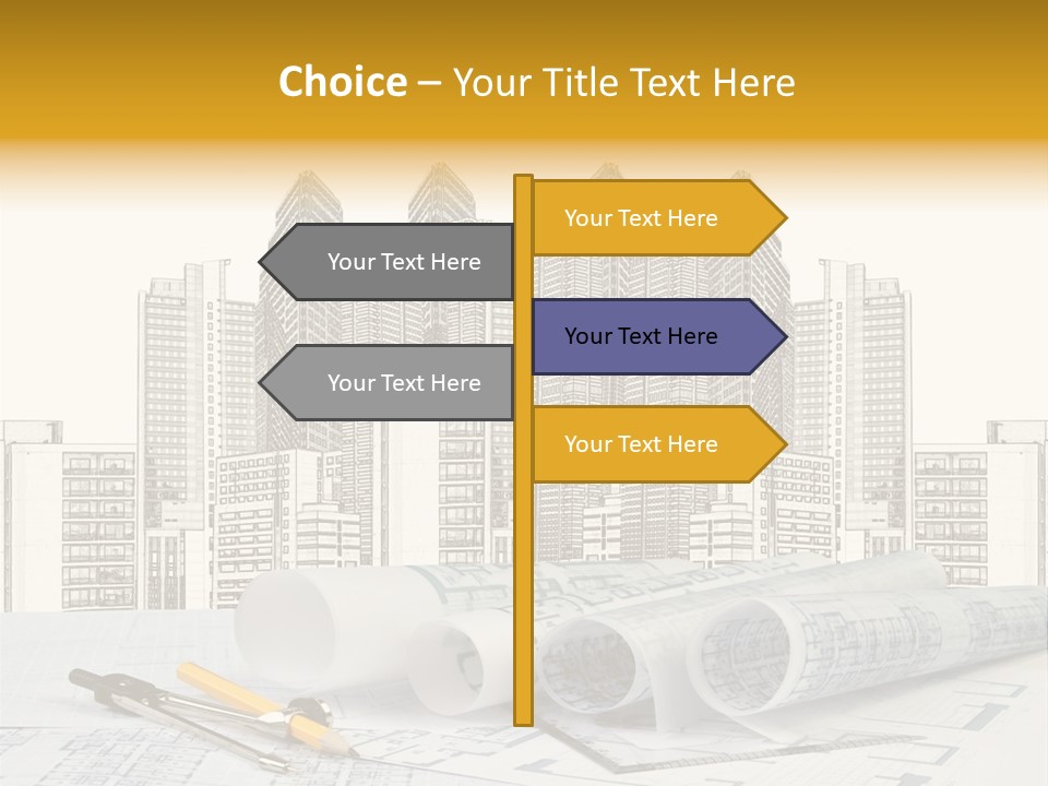 Draw Writing Instrument Estate PowerPoint Template